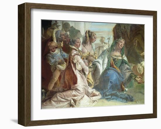 The Darius Family, Detail from Glories of Scipio Africanus and Alexander the Great, 1743-Giambattista Tiepolo-Framed Giclee Print