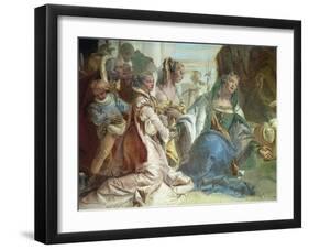 The Darius Family, Detail from Glories of Scipio Africanus and Alexander the Great, 1743-Giambattista Tiepolo-Framed Giclee Print