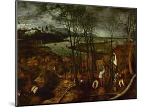 The Dark Day, from the Series The Seasons, 1565-Pieter Bruegel the Elder-Mounted Giclee Print