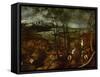 The Dark Day, from the Series The Seasons, 1565-Pieter Bruegel the Elder-Framed Stretched Canvas