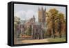The Dark Entry and Cathedral, from N E, Canterbury-Alfred Robert Quinton-Framed Stretched Canvas