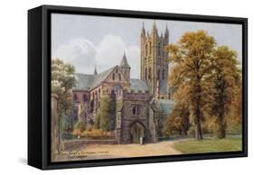 The Dark Entry and Cathedral, from N E, Canterbury-Alfred Robert Quinton-Framed Stretched Canvas