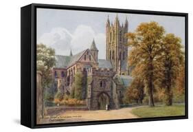 The Dark Entry and Cathedral, from N E, Canterbury-Alfred Robert Quinton-Framed Stretched Canvas