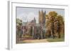 The Dark Entry and Cathedral, from N E, Canterbury-Alfred Robert Quinton-Framed Giclee Print