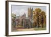 The Dark Entry and Cathedral, from N E, Canterbury-Alfred Robert Quinton-Framed Giclee Print