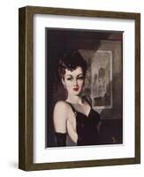 The Dark Lady of the Skyscrapers-David Wright-Framed Art Print