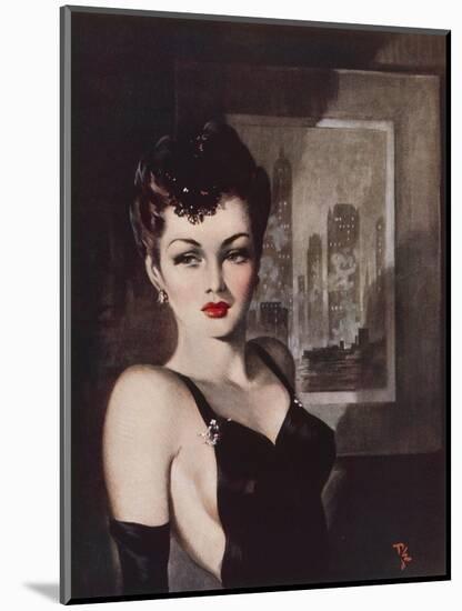 The Dark Lady of the Skyscrapers-David Wright-Mounted Art Print