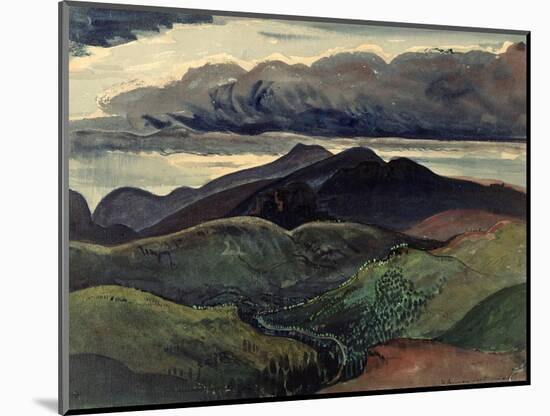 The Dark Mountains (Brecon Beacons)-James Dickson Innes-Mounted Giclee Print