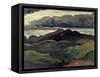 The Dark Mountains (Brecon Beacons)-James Dickson Innes-Framed Stretched Canvas