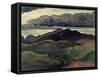 The Dark Mountains (Brecon Beacons)-James Dickson Innes-Framed Stretched Canvas