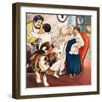 The Darling Family, Illustration from 'Peter Pan' by J.M. Barrie-Nadir Quinto-Framed Giclee Print