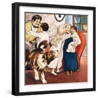 The Darling Family, Illustration from 'Peter Pan' by J.M. Barrie-Nadir Quinto-Framed Giclee Print