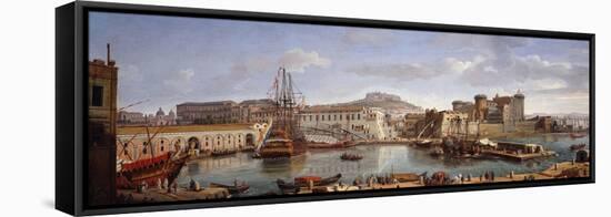 The Darsena, Naples, C.1702-Gaspar van Wittel-Framed Stretched Canvas