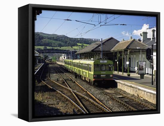 The Dart, Dublin's Light Railway, Bray Railway Station, Dublin, Eire (Republic of Ireland)-Pearl Bucknall-Framed Stretched Canvas