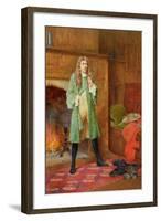 The Dashing Cavalier (Oil on Panel) (One of a Pair, See also 59352)-John Arthur Lomax-Framed Giclee Print