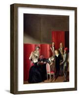 The Dauphin Taken from His Family, 3rd July 1793-Jean-Jacques Hauer-Framed Giclee Print