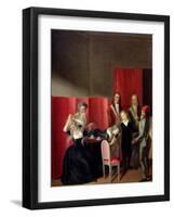 The Dauphin Taken from His Family, 3rd July 1793-Jean-Jacques Hauer-Framed Giclee Print