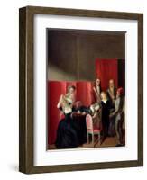 The Dauphin Taken from His Family, 3rd July 1793-Jean-Jacques Hauer-Framed Giclee Print