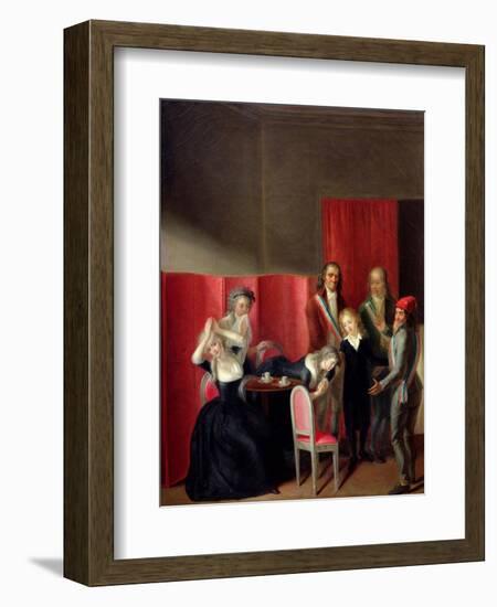 The Dauphin Taken from His Family, 3rd July 1793-Jean-Jacques Hauer-Framed Giclee Print