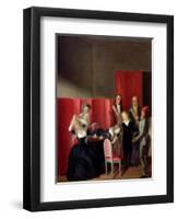 The Dauphin Taken from His Family, 3rd July 1793-Jean-Jacques Hauer-Framed Giclee Print