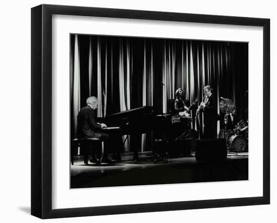 The Dave Brubeck Quartet in Concert at the Forum Theatre, Hatfield, Hertfordshire, 10 April 1983-Denis Williams-Framed Photographic Print
