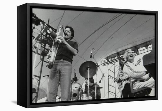 The Dave Brubeck Quartet Playing at the Capital Radio Jazz Festival, London, July 1979-Denis Williams-Framed Stretched Canvas