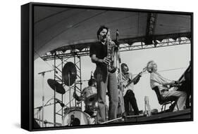 The Dave Brubeck Quartet Playing at the Capital Radio Jazz Festival, London, July 1979-Denis Williams-Framed Stretched Canvas