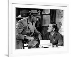 THE DAWN PATROL by Edmund Goulding with Basil Rathbone and Errol Flynn, 1938 (b/w photo)-null-Framed Photo