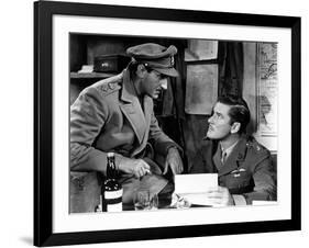 THE DAWN PATROL by Edmund Goulding with Basil Rathbone and Errol Flynn, 1938 (b/w photo)-null-Framed Photo