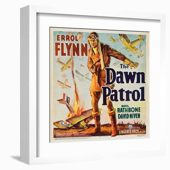 THE DAWN PATROL, Errol Flynn, 1938.-null-Framed Art Print