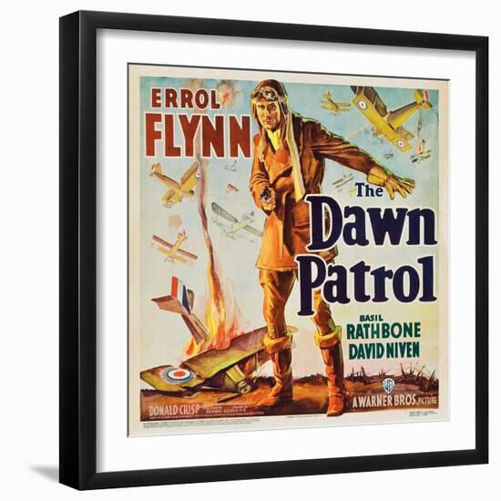 THE DAWN PATROL, Errol Flynn, 1938.-null-Framed Premium Giclee Print