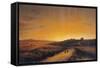 The Dawn Seen From the Countryside Outside Rome-Giuseppe Canella-Framed Stretched Canvas