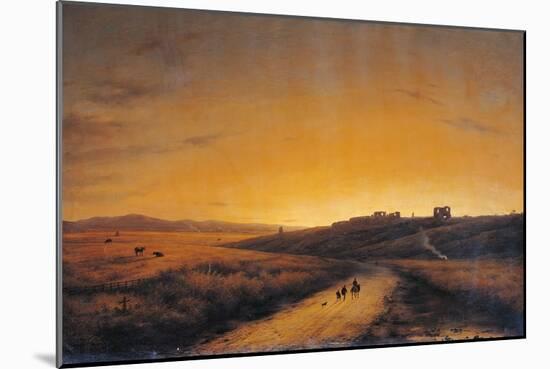 The Dawn Seen From the Countryside Outside Rome-Giuseppe Canella-Mounted Giclee Print