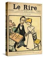 The Day before the Wedding, Cartoon from the Cover of 'Le Rire', 26th August 1899-Emmanuel Poire Caran D'ache-Stretched Canvas