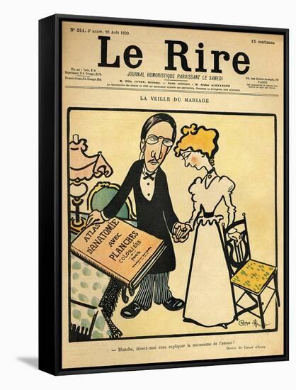 The Day before the Wedding, Cartoon from the Cover of 'Le Rire', 26th August 1899-Emmanuel Poire Caran D'ache-Framed Stretched Canvas