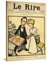 The Day before the Wedding, Cartoon from the Cover of 'Le Rire', 26th August 1899-Emmanuel Poire Caran D'ache-Stretched Canvas