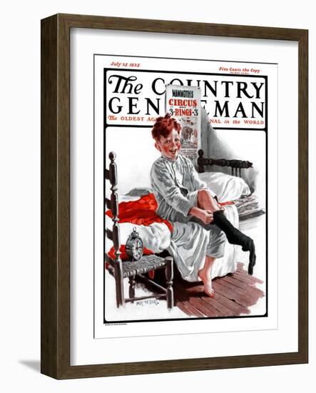 "The Day of the Circus," Country Gentleman Cover, July 25, 1925-Angus MacDonall-Framed Giclee Print