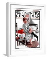 "The Day of the Circus," Country Gentleman Cover, July 25, 1925-Angus MacDonall-Framed Giclee Print