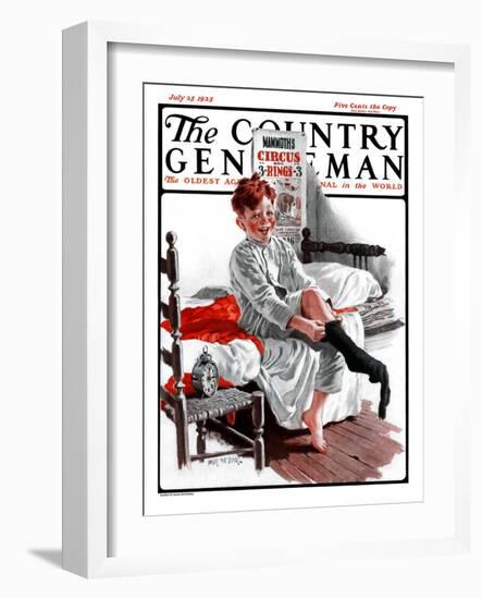 "The Day of the Circus," Country Gentleman Cover, July 25, 1925-Angus MacDonall-Framed Giclee Print