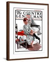 "The Day of the Circus," Country Gentleman Cover, July 25, 1925-Angus MacDonall-Framed Giclee Print