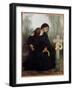 The Day of the Dead A Mother and Daughter in Front of the Grave of the Deceased Father and Husband-William-Adolphe Bouguereau-Framed Giclee Print