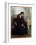 The Day of the Dead A Mother and Daughter in Front of the Grave of the Deceased Father and Husband-William-Adolphe Bouguereau-Framed Giclee Print