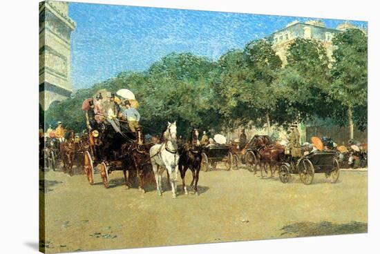 The Day of the Grand Prize [1]-Childe Hassam-Stretched Canvas