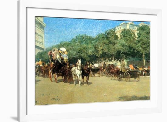 The Day of the Grand Prize [1]-Childe Hassam-Framed Art Print