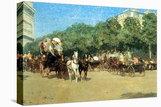 The Day of the Grand Prize [1]-Childe Hassam-Stretched Canvas