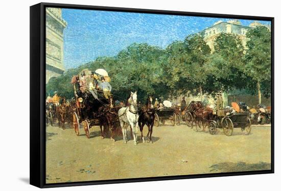 The Day of the Grand Prize [1]-Childe Hassam-Framed Stretched Canvas