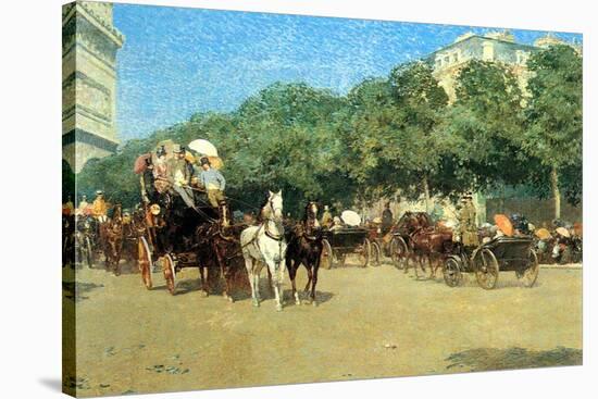 The Day of the Grand Prize [1]-Childe Hassam-Stretched Canvas