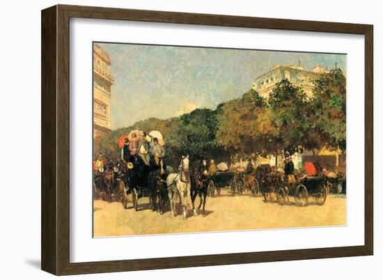 The Day of the Grand Prize [2]-Childe Hassam-Framed Art Print