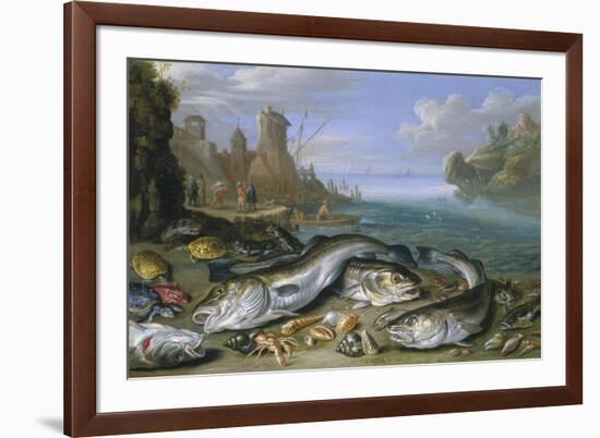 The Day's Catch on the Seashore-Jan van Kessel-Framed Giclee Print