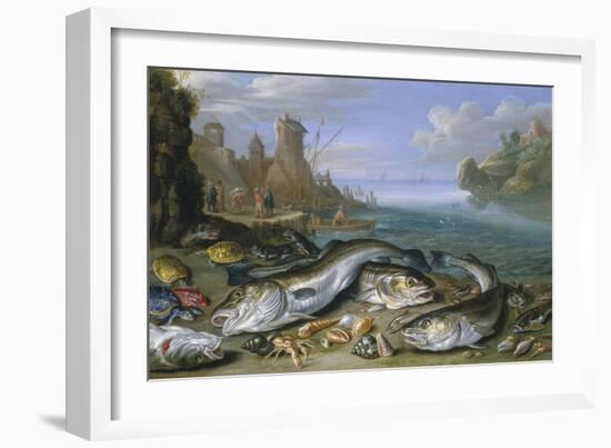 The Day's Catch on the Seashore-Jan van Kessel-Framed Giclee Print